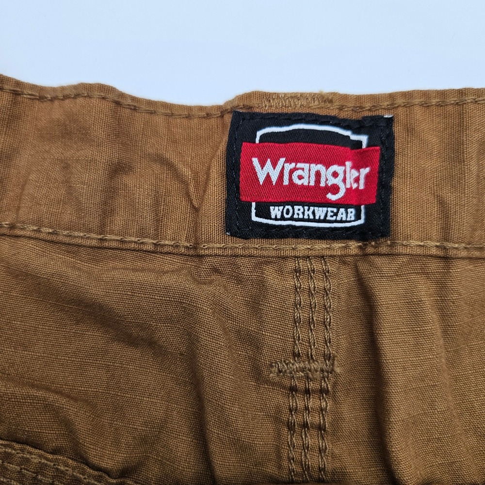 Wrangler Workwear Technician Relaxed Fit Brown Canvas Pants 36x34 WMWT1AR NEW - Picture 3 of 11